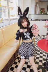 【即日発送】ドーリーバニーアイドルセーラー【マリームーン】【ハロウィンコスプレ7点セット】【フリーサイズ/2カラー】[OF03]