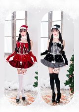 【ノベルティ対象】【即日発送！】【クリスマスコスプレ6点セット】【Malymoon/マリームーン】スノークリスタルレースサンタ【フリーサイズ/2カラー】[OF03]