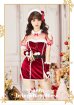 画像1: 【即日発送】【クリスマスコスプレ6点セット】【Malymoon/マリームーン】デコルテハートサンタ【フリーサイズ/1カラー】[OF03] (1)