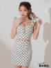 画像19: XSサイズあり【Anier ROBE./アニエルローブ】【ROBE de FLEURS/ローブドフルール】dot bust cut frill setup dress/ セットアップ/ 2ピース/ ノースリーブ/ ドット/ シアー/ ミニドレス/ キャバドレス[OF2]