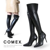 【COMEXセール開催中！ 11/25(月)15:00まで！】【COMEX】シンプルストレッチニーハイブーツ★11.5cm[OF02]