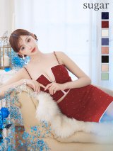 XSサイズあり【ROBE de FLEURS Glossy/ローブ・ド・フルール グロッシー】スタッズ/ キルティング/ フロントジップ/ 台形スカート/ セットアップ/ ミニドレス/ キャバドレス[OF2]【一部予約商品/5月下旬発送予定】