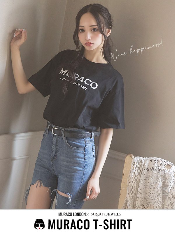 画像1: 【MURACO×sugar&JEWELS】MURACOLONDON ムラココラボTシャツ/ シンプルロゴデザイン【S-XLサイズ】[HC02]