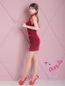 画像4: XSサイズあり【an /アン】 ショルダーリボン/ チェーン/ フロントジップ/タイト/ ミニドレス/ キャバドレス[OF05]