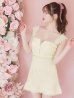 画像2: XSサイズあり【ROBE de FLEURS/ローブドフルール】肩レース/ ウエストビジュー/ スカラップレース/ フレア/ ノースリーブ/ ミニドレス/ キャバドレス[OF2] (2)