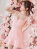 画像15: XSサイズあり【ROBE de FLEURS/ローブドフルール】肩レース/ ウエストビジュー/ スカラップレース/ フレア/ ノースリーブ/ ミニドレス/ キャバドレス[OF2]