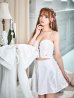 画像17: 【みな/関西コレクション着用】sugarコラボカラー・XSサイズあり【ROBE de FLEURS/ローブドフルール】サイドミニリボン/ スパンコール/ グロウ/ セットアップ/ フレア/ ミニドレス/ キャバドレス[OF2]