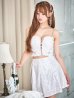 画像12: 【みな/関西コレクション着用】sugarコラボカラー・XSサイズあり【ROBE de FLEURS/ローブドフルール】サイドミニリボン/ スパンコール/ グロウ/ セットアップ/ フレア/ ミニドレス/ キャバドレス[OF2]