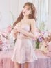 画像38: 【みな/関西コレクション着用】sugarコラボカラー・XSサイズあり【ROBE de FLEURS/ローブドフルール】サイドミニリボン/ スパンコール/ グロウ/ セットアップ/ フレア/ ミニドレス/ キャバドレス[OF2]