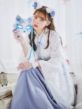 【予約商品/9月下旬発送予定】【ハロウィン】猫巫女レース袴 【コスプレ5点セット】 【FREEサイズ/2カラー】[OF03]