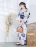 画像12: 【予約商品/4月下旬発送予定】水彩椿の綺麗系浴衣 OBI-siwa-200-kj-12-DKBL / HIMO-900-yn-4-GYxGY / YA-947-kj-BL / HEKO-800-sb-5-W / GETA-02-ok-3-LBL /yo  [YMT]