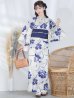 画像4: 【予約商品/4月下旬発送予定】水彩椿の綺麗系浴衣 OBI-siwa-200-kj-12-DKBL / HIMO-900-yn-4-GYxGY / YA-947-kj-BL / HEKO-800-sb-5-W / GETA-02-ok-3-LBL /yo  [YMT]