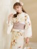 画像16: 【即日発送】アイボリーフラワー浴衣 OBI-siwa-202-ok-1-BE / HIMO-900-yn-7-MOC / HEKO-800-sb-5-WH / YA-1029-wk-P / GETA-02-ok-4-MOC/ [YMT]
