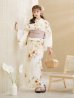画像5: 【即日発送】アイボリーフラワー浴衣 OBI-siwa-202-ok-1-BE / HIMO-900-yn-7-MOC / HEKO-800-sb-5-WH / YA-1029-wk-P / GETA-02-ok-4-MOC/ [YMT]