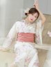画像14: 【予約 / 5月下旬発送予定】牡丹百合花柄浴衣 OBI-siwa-204-wk-6-P / HIMO-900-yn-8-P / HEKO-800-sb-5-W / YA-1073-kn-IV / GETA-02-ok-8-RoseP/ [y/OF01]