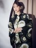 画像11: 【予約 / 5月下旬発送予定】向日葵柄黒色浴衣 OBI-siwa-204-wk-12-OW / HIMO-900-yn-1-B / YA-1066-kj-IV / GETA-02-ok-4-MOC / [y/OF01]