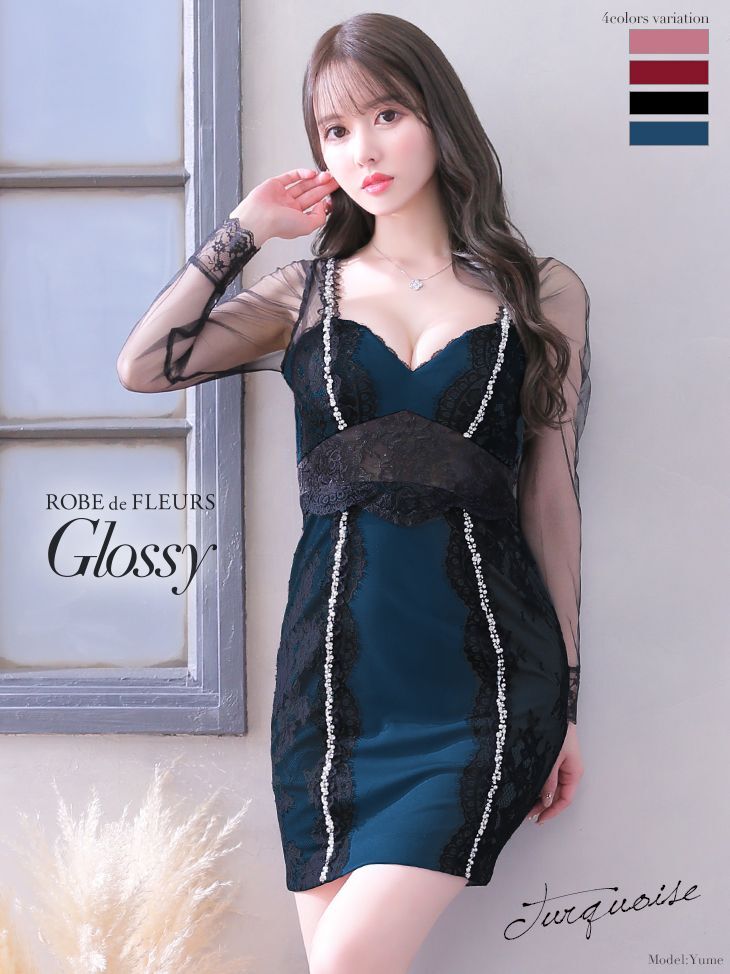 います ROBE - ROBE de FLEURS Glossy / ミニドレス キャバドレスの