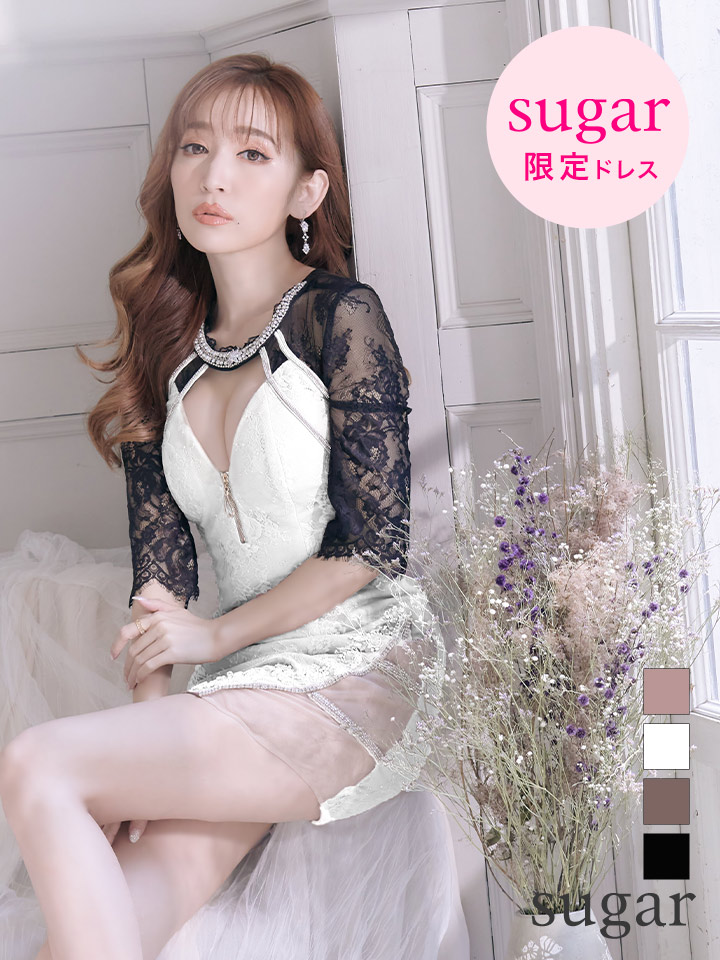 sugar限定コラボドレス☆【XSサイズあり】【ROBE de FLEURS Glossy