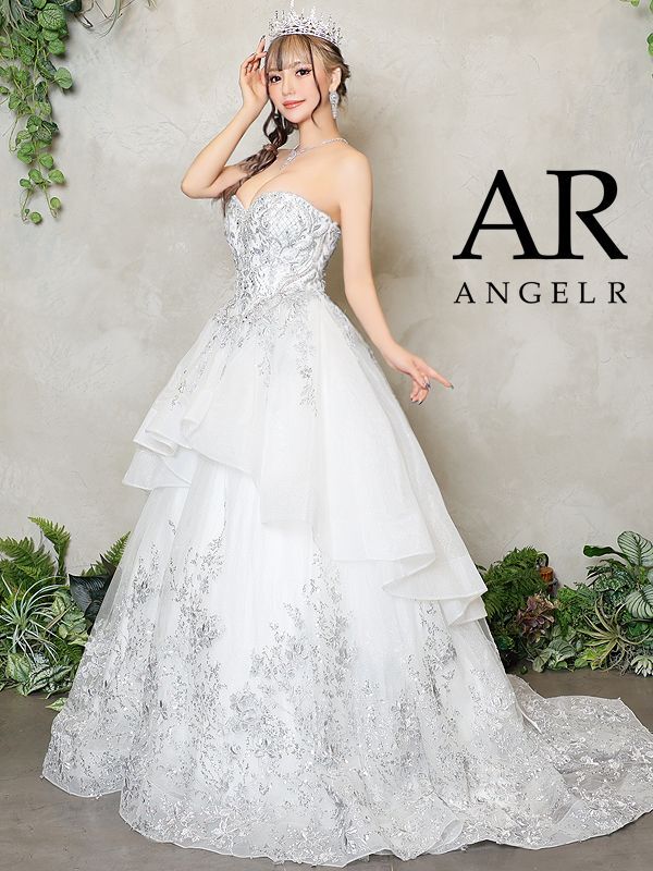 エンジェルアール　angelr ロングペプラムドレス　ホワイトファッション