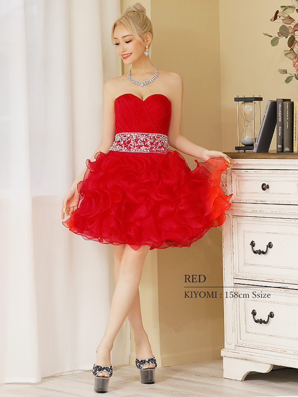 【定番人気定番】AngelRドレス キャバドレス ミニドレス 赤 レッド ワンピース
