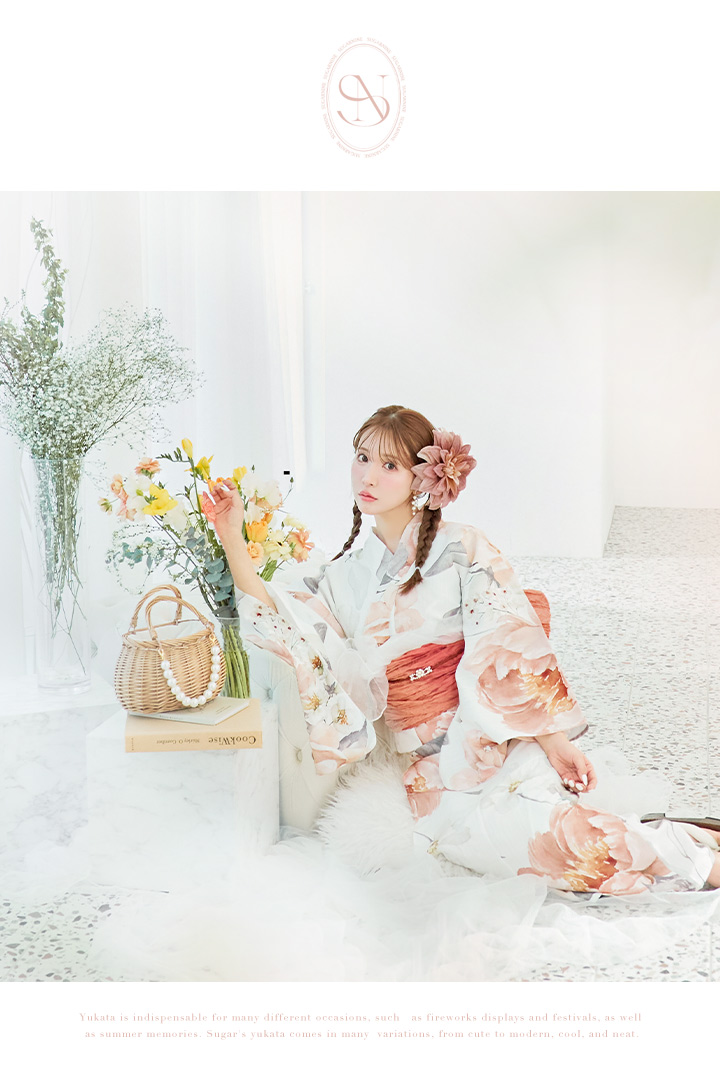 【即日発送】アプリコットピンク牡丹浴衣 siwa-g204kj / YH-503kj 