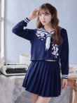 画像4: 【即日発送！】【ハロウィン】セーラー服JK/女子高生/セーラー服コスプレセット【ハロウィン3点セット】【S〜Mサイズ/2カラー】(B7748/B023SB/0415socksSB)[OF01] (4)