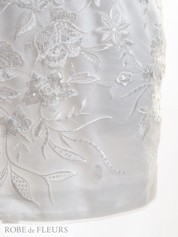 画像10: 【ROBE de FLEURS/ローブドフルール】ビジューライン/ Vカット/ フリルスリーブ/ 刺繍レース/ タイト/ ミニドレス/ キャバドレス[OF2] (10)