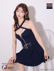 画像6: XSサイズあり【ROBE de FLEURS Glossy/ローブ・ド・フルール グロッシー】リブ/ ホルターネック/ バストジップ/ セットアップ/ フレア/ ミニドレス/ キャバドレス[OF2] (6)