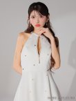 画像10: XSサイズあり【ROBE de FLEURS/ローブドフルール】ハートスタッズ/ バストジップ/ アメスリ/ フレア/ ミニドレス/ キャバドレス[OF2] (10)