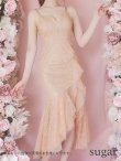 画像8: 【ROBE de FLEURS Glossy/ローブ・ド・フルール グロッシー】バック編み上げ/ スリット/ スパークリーラメ/ ミモレ丈/ ミディアム丈/ ミディアムドレス/ キャバドレスlong[OF2] (8)