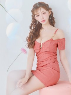 【ROBE de FLEURS Glossy/ローブ・ド・フルール グロッシー】2way/ ボレロ付き/ シンプル/ リブ/ タイト/ ミニドレス/ キャバドレス