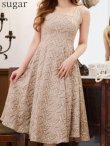 画像8: XS-Lサイズあり 【GINZA COUTURE/銀座クチュール】ジャガード/ ノースリーブ/ 膝丈/ Aライン/ フレア/ ワンピース/ ミディアムドレス/ キャバドレス[OF2] (8)