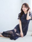 画像24: XS-Lサイズあり【SETTAN/セッタン】フラワーレース/ リボンネック/ フリル/ マキシ丈/ワンピース/ミニドレス/ キャバドレス[OF2] (24)