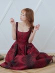 画像4: XS-Lサイズあり 【GINZA COUTURE/銀座クチュール】レオパード柄/ ポケット付き/ ビスチェ/ ジャガード/ フレア/ Aライン/ ひざ丈/ ミディアム/ ワンピース/ キャバドレス[OF2] (4)