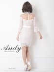 画像4: Andy ANDY Fashion Press 11 COLLECTION 06【ANDY/アンディ】総レース/ オフショルデザイン/ ハーフスリーブ/ 袖あり/ タイト/ ミニドレス/ キャバドレス[OF05] (4)