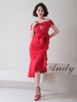 画像10: 【Andy ANDY Fashion Press 14 COLLECTION 10】ワンカラー/ バストシアー/ マーメイド/ オフショル/ ウエストリボン/ フリル/ アシメ/ ミディアム/ キャバドレス[OF05] (10)