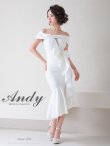 画像18: 【Andy ANDY Fashion Press 14 COLLECTION 10】ワンカラー/ バストシアー/ マーメイド/ オフショル/ ウエストリボン/ フリル/ アシメ/ ミディアム/ キャバドレス[OF05] (18)