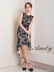 画像11: 【Andy ANDY Fashion Press 15 COLLECTION 02】フラワーレース/ ウエストシアー/ ノースリーブ/ マーメイド/ テールカット/ フリル/ ミディアムドレス/ キャバドレス[OF05] (11)