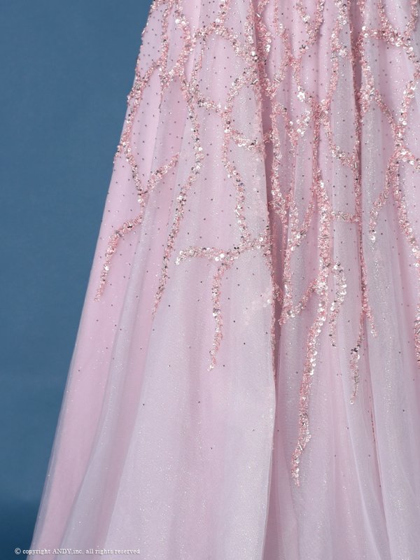 画像8: an ANDY Fashion Press 16 COLLECTION 07 ANDY Fashion Press 19掲載【couture an/クチュールアン】フェザー/ オフショル/ チュール/ ビーズ刺繍/ ラメ/ フレア/ Aライン/ プリンセス/ ロングドレス/ キャバドレス long[OF05] (8)