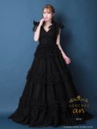 画像2: 【couture an/クチュールアン】ショルダーリボン/ レース/ チュール/ フリル/ Aライン/ プリンセス/ カラードレス/ ロングドレス/ キャバドレス long[OF05] (2)