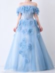 画像7: 【couture an/クチュールアン】オフショルダー/ 立体フラワー/ ビジュー/ パール/ フレア/ Aライン/ プリンセス/ ロングドレス/ キャバドレス long[OF05] (7)