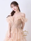 画像5: 【couture an/クチュールアン】オフショル/ フリル/ ビジュー/ シフォン/ フレア/ Aライン/ プリンセス/ ロングドレス/ キャバドレス long[OF05] (5)