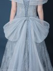 画像8: 【couture an/クチュールアン】ベア/ ラメ/ チュール/ パール/ ビーズ刺繍/ バックリボン/ Aライン/ プリンセス/ ロングドレス/ キャバドレス long[OF05] (8)