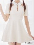 画像10: 【予約商品/11月上旬入荷予定】XSサイズあり【ROBE de FLEURS/ローブドフルール】襟つき/ カットデザイン/ スパンコール/ フレア/ ミニドレス/ キャバドレス[OF2] (10)