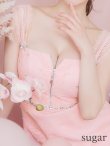 画像12: XSサイズあり【ROBE de FLEURS/ローブドフルール】肩レース/ ウエストビジュー/ スカラップレース/ フレア/ ノースリーブ/ ミニドレス/ キャバドレス[OF2] (12)