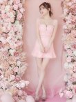 画像6: XSサイズあり【ROBE de FLEURS/ローブドフルール】肩レース/ ウエストビジュー/ スカラップレース/ フレア/ ノースリーブ/ ミニドレス/ キャバドレス[OF2] (6)