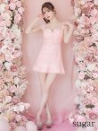 画像9: XSサイズあり【ROBE de FLEURS/ローブドフルール】肩レース/ ウエストビジュー/ スカラップレース/ フレア/ ノースリーブ/ ミニドレス/ キャバドレス[OF2] (9)