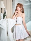 画像15: 【みな/関西コレクション着用】sugarコラボカラー・XSサイズあり【ROBE de FLEURS/ローブドフルール】サイドミニリボン/ スパンコール/ グロウ/ セットアップ/ フレア/ ミニドレス/ キャバドレス[OF2] (15)