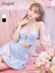 画像31: 【みな/関西コレクション着用】sugarコラボカラー・XSサイズあり【ROBE de FLEURS/ローブドフルール】サイドミニリボン/ スパンコール/ グロウ/ セットアップ/ フレア/ ミニドレス/ キャバドレス[OF2] (31)