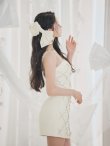 画像18: 【るな/関西コレクション着用】XSサイズあり【ROBE de FLEURS/ローブドフルール】サテンリボン/ ビジュー/ ガーリー/ セットアップ/ タイト/ ミニドレス/ キャバドレス[OF2] (18)